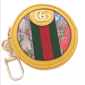 Auth Gucci Ophidia GG Flora Coin Purse Key Case.